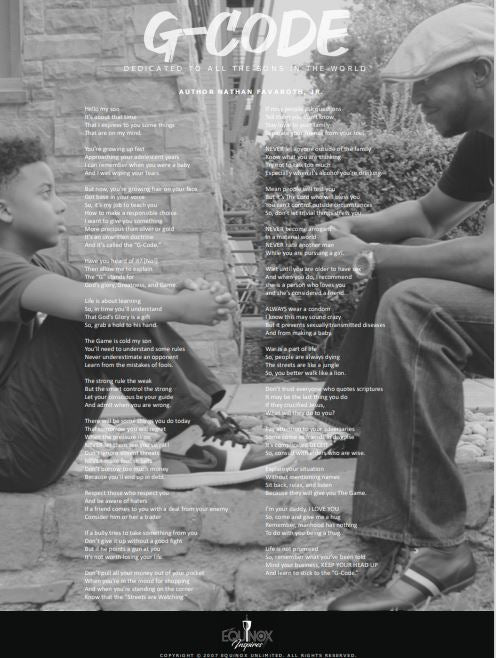 G-CODE POEM/POSTER “FOOD FOR THOUGHT, WISDOM FOR LIFE.” ™